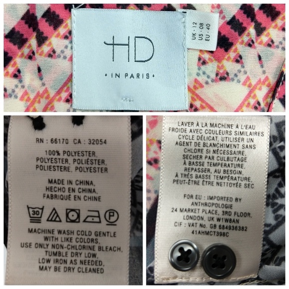 Anthro HD in Paris Kaveri Pintuck Henley Top Sz 8 - Picture 7 of 8